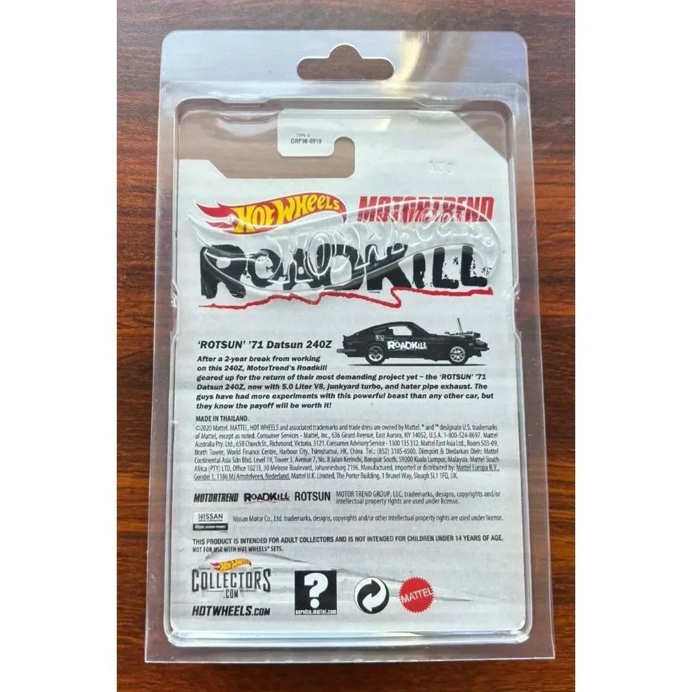 2020 Hot Wheels Motortrend Roadkill Rotsun Custom 71 Datsun 240z Metal GRF090910